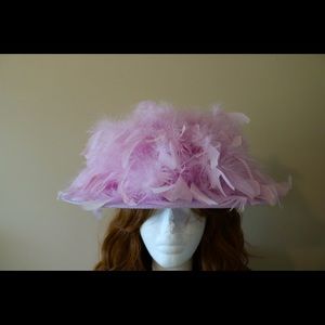 Light Purple Feather Derby Hat